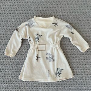 Crew Kids Ivory Fleece Map Dress NWT